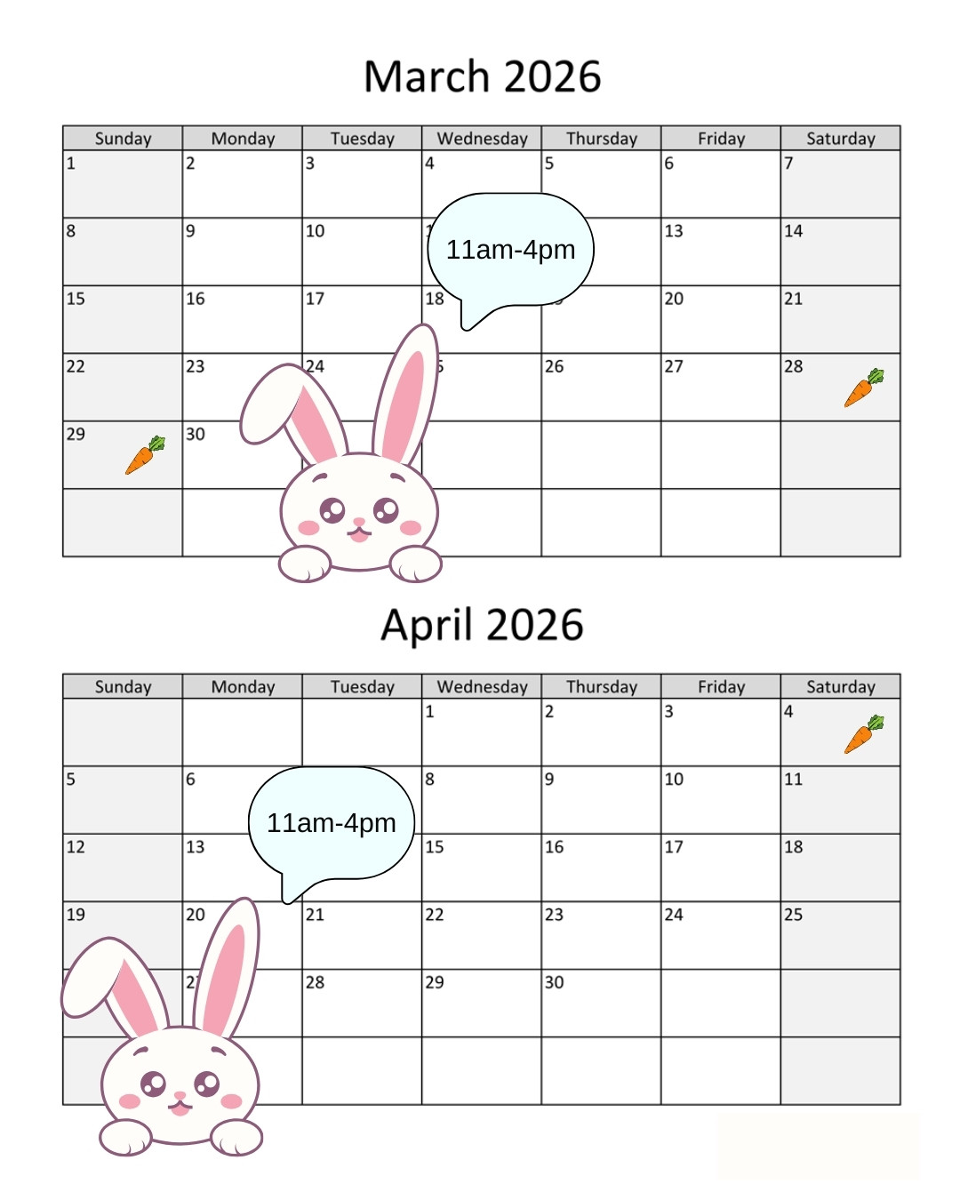 calendar 2026