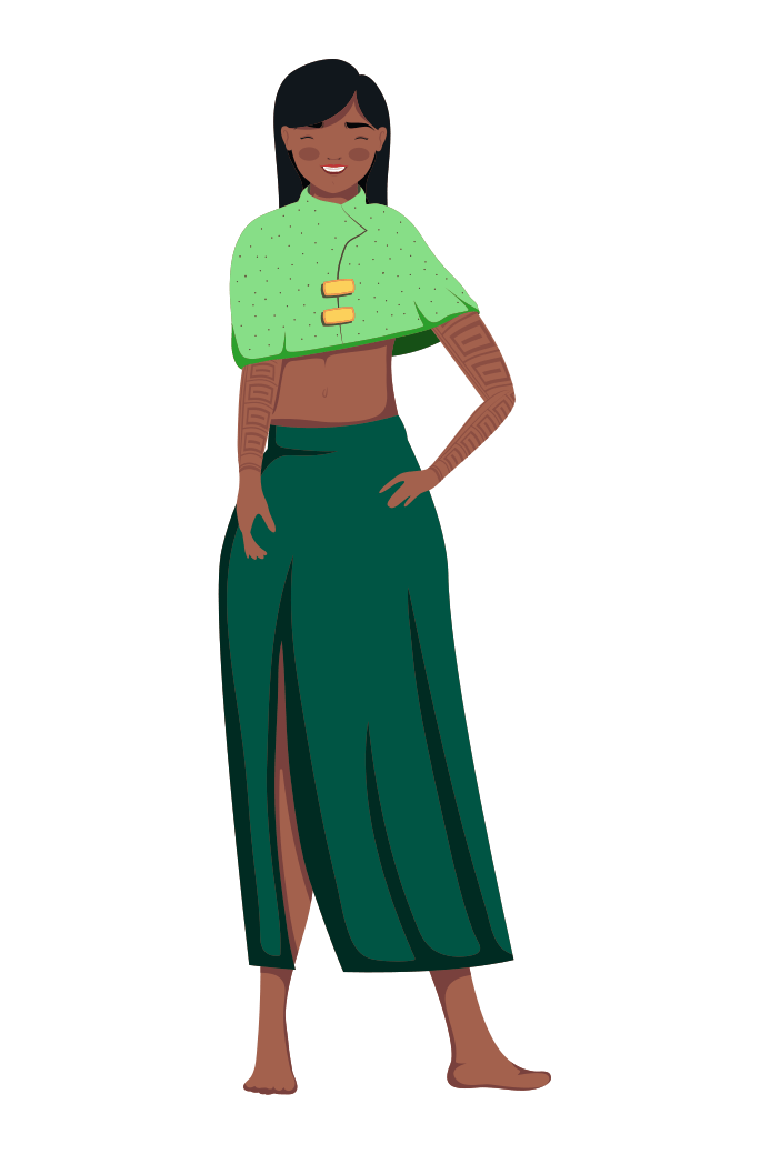 girl in green